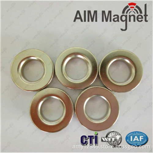 Nickel plated Neodymium Magnets N50 - 3/4 OD x 1/8 ID x 3/4 L Ring
